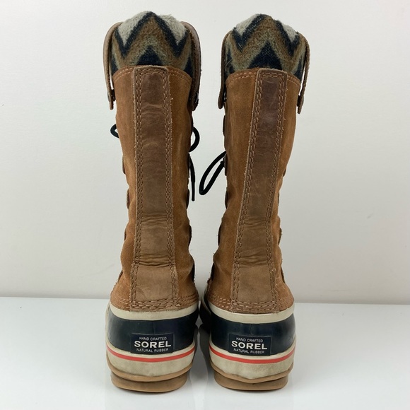 Sorel Women’s Joan Of Arctic Brown Leather Waterproof Winter Snow Boots Size 7.0 - Picture 7 of 12